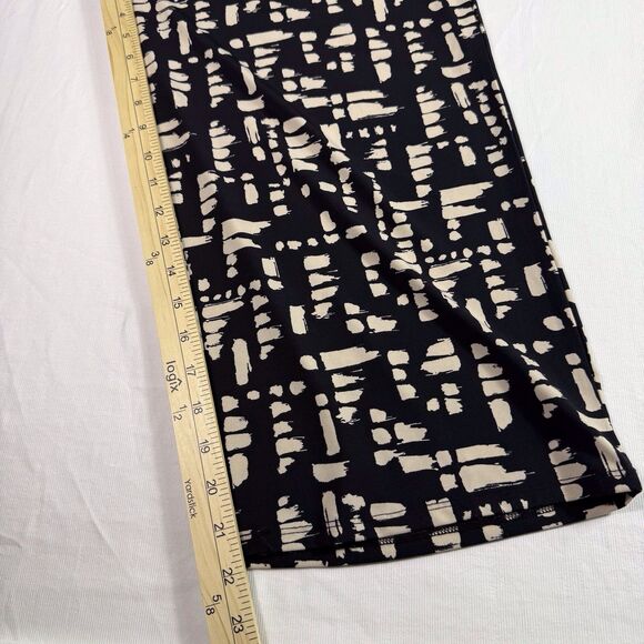 H by Halston Black/white Sz S Petite Jet Set Jersey Crop Wide-Leg Jumpsuit - Picture 7 of 11